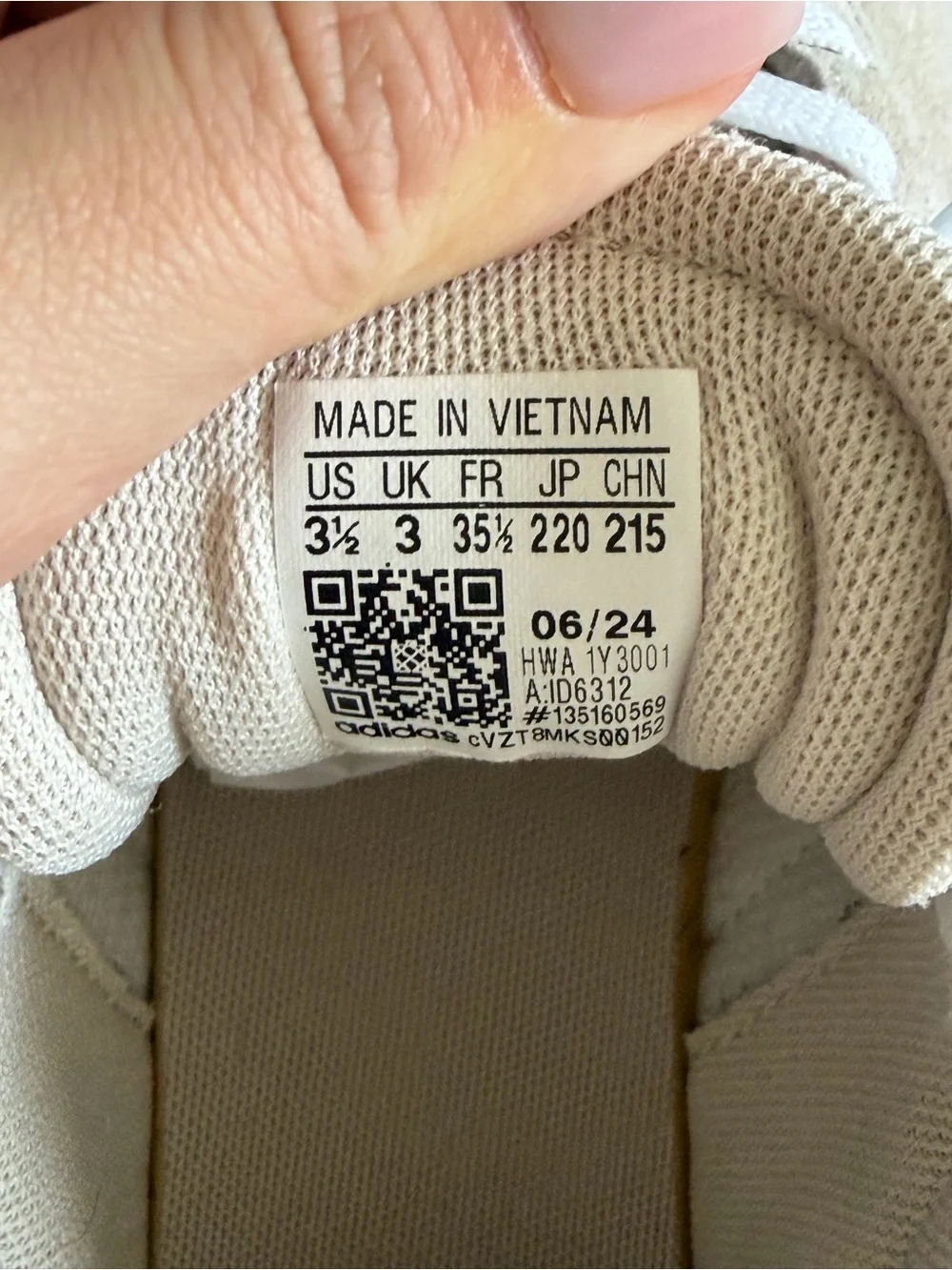 adidas Beige Suede Low-Top Sneakers with White Stripes